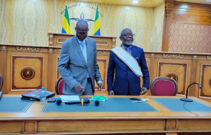 L'ancien bâtonnier du Tchad et le bâtonnier en exercice du Gabon au 35ème congrès de la CIB de Libreville